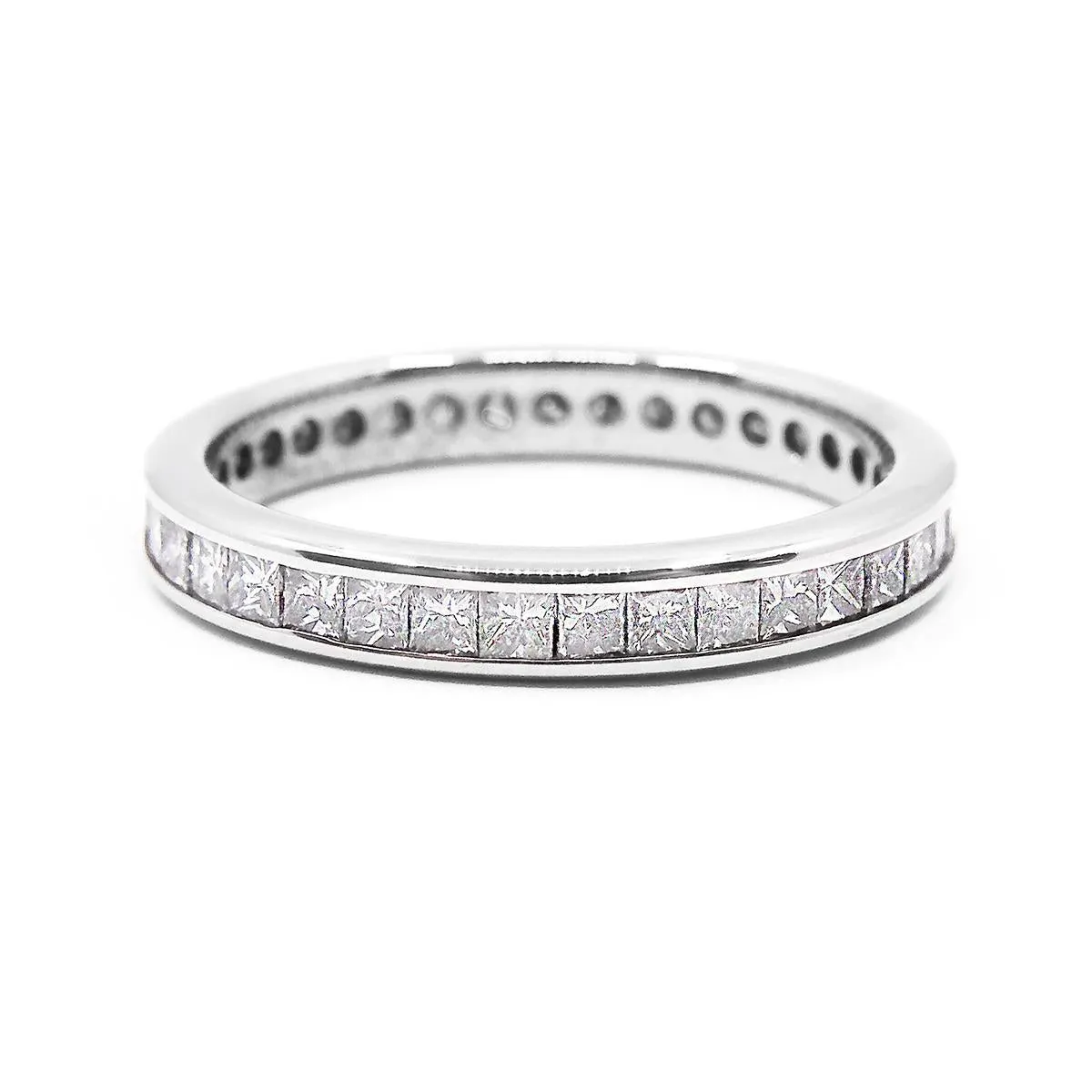 0.74ct Princess Cut Diamond Full Eternity Ring | Pre-Loved | 18K White Gold