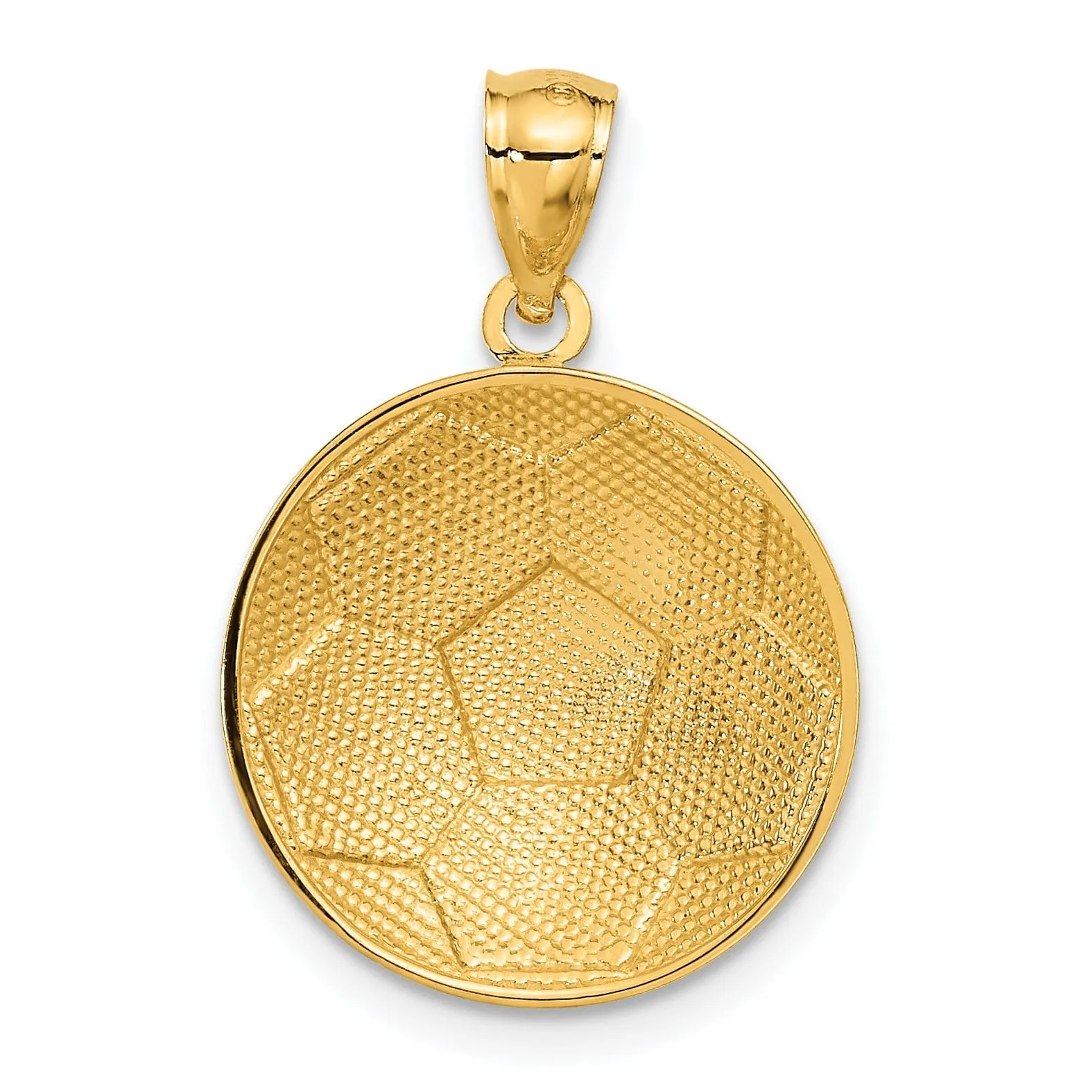 14k Yellow Gold Soccer Ball Charm Pendant