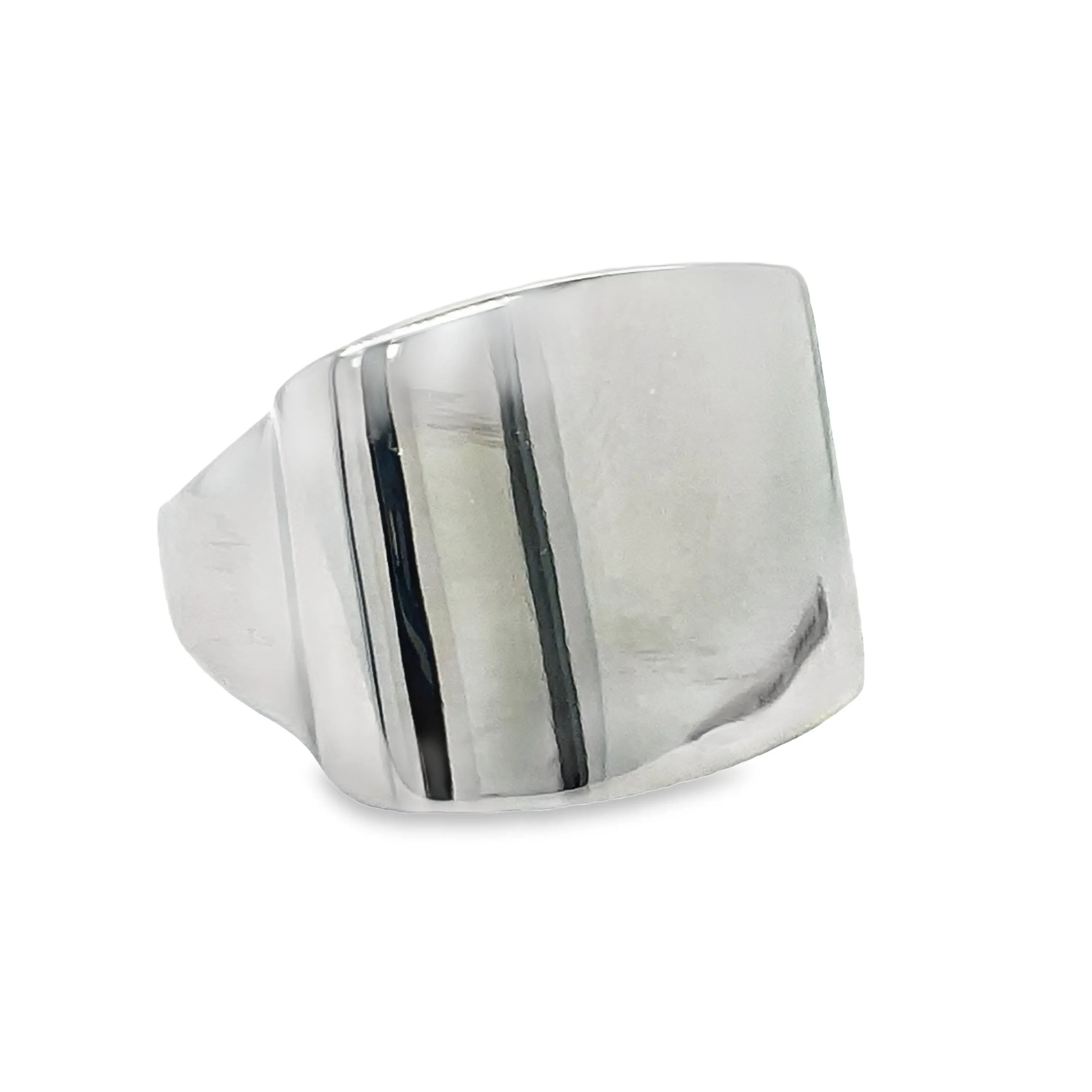 18k White Gold Square Ring