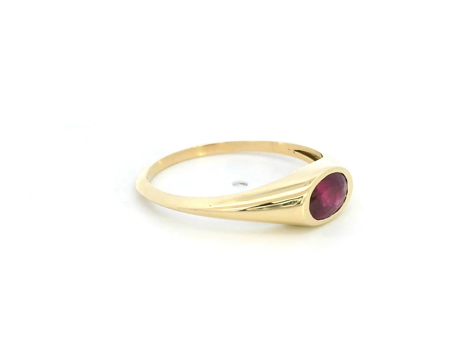 18K Yellow Gold Ruby Ring – July Birthstone Jewelry