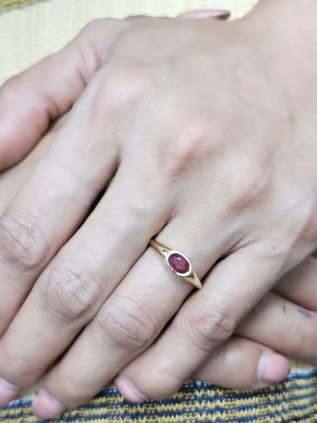 18K Yellow Gold Ruby Ring – July Birthstone Jewelry