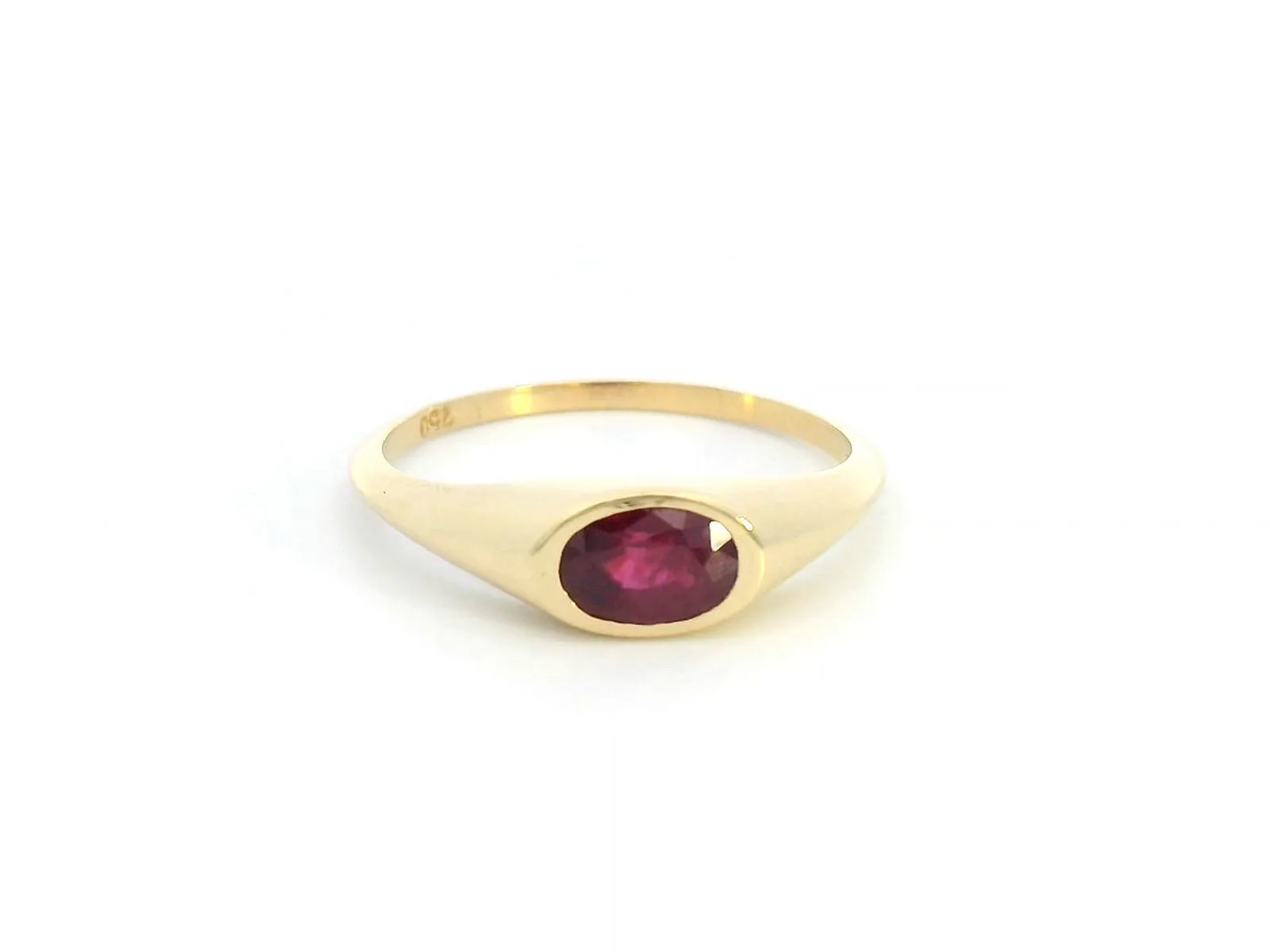 18K Yellow Gold Ruby Ring – July Birthstone Jewelry