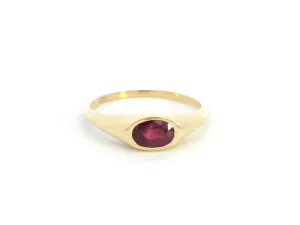 18K Yellow Gold Ruby Ring – July Birthstone Jewelry