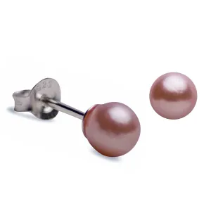 6 mm Rose Pearl Earrings