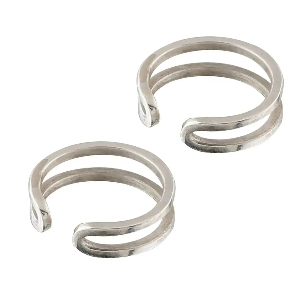 925 Sterling Silver Double Wired Toe Ring (Pair)