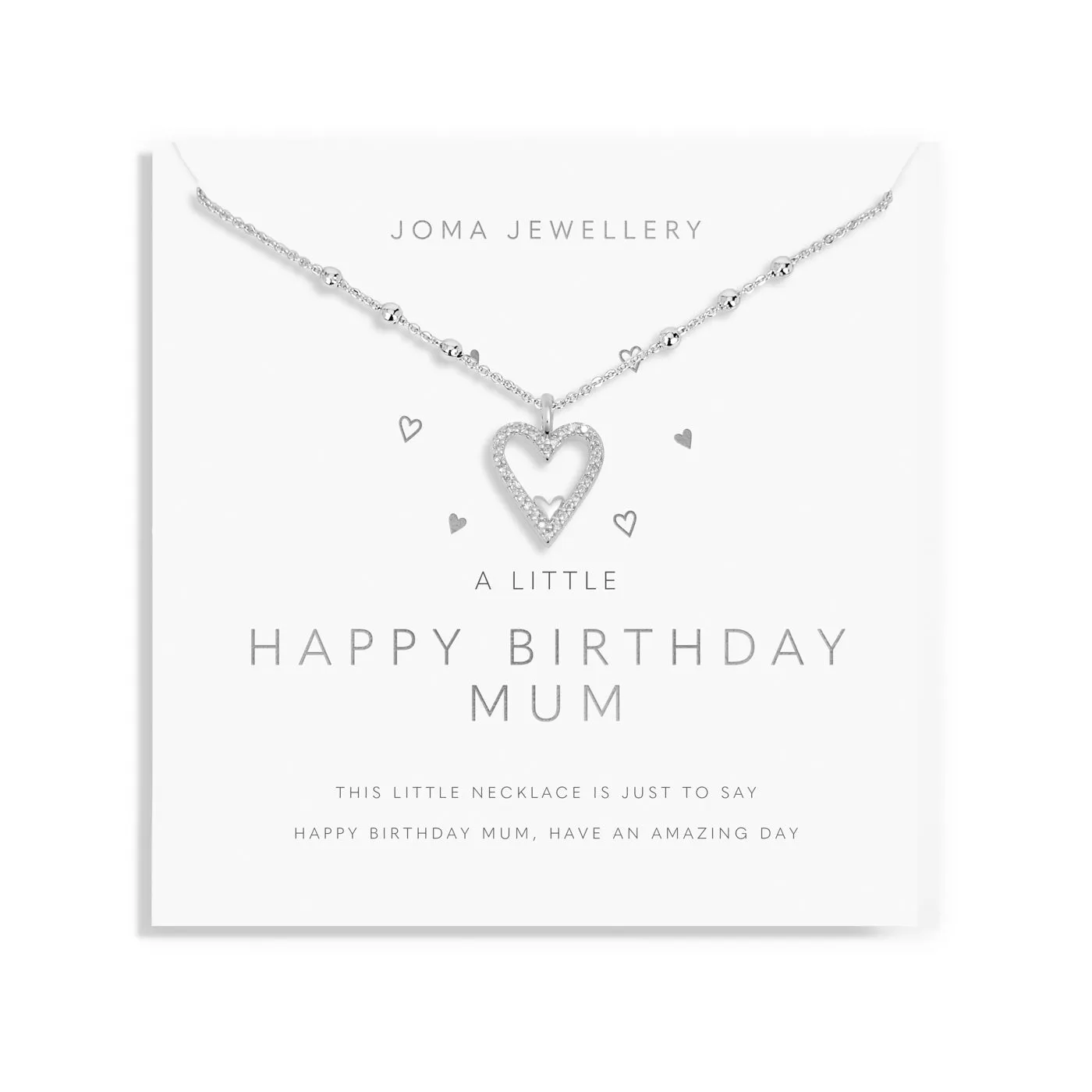 A Little Happy Birthday Mum Silver Plated Necklace 7808