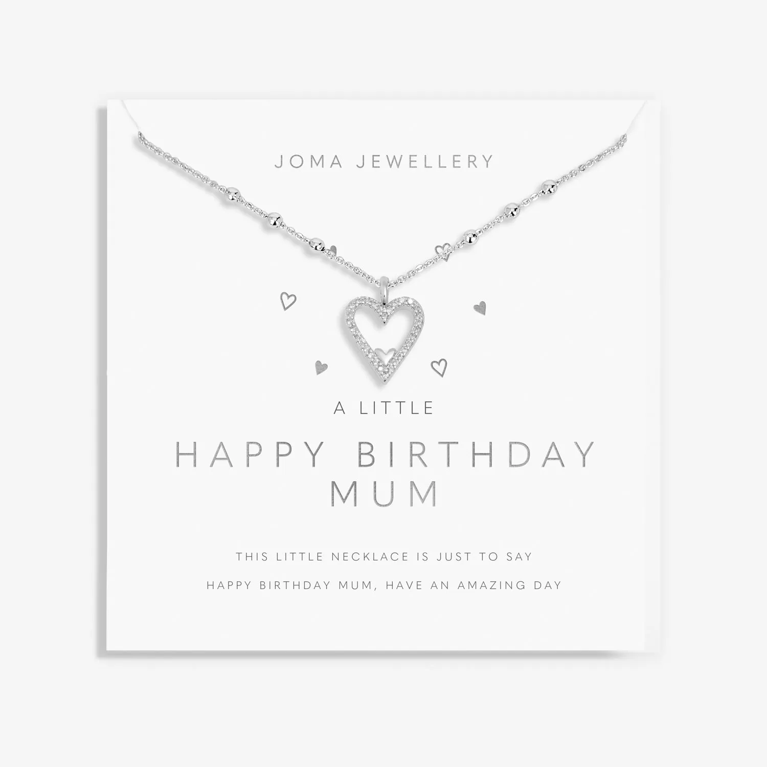 A Little Happy Birthday Mum Silver Plated Necklace 7808