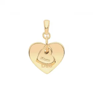 Acotis Silver Charm Gold Plated Mum And Dad G61089GP