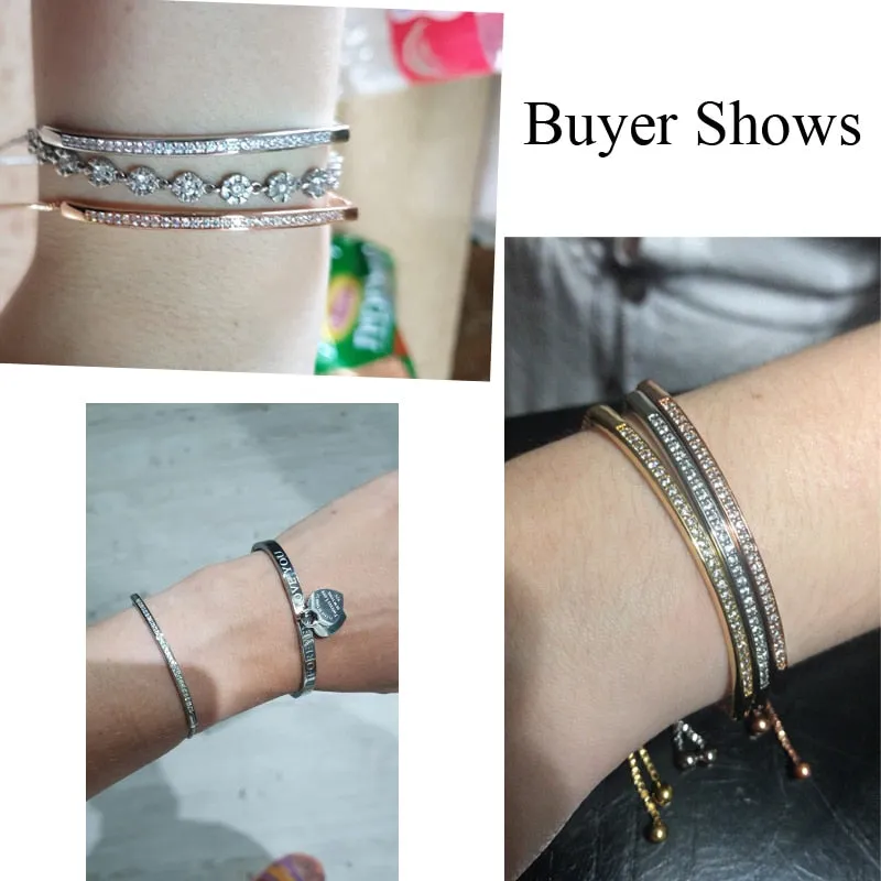 Adjustable Bracelet Bangle for Women Captivate Bar Slider