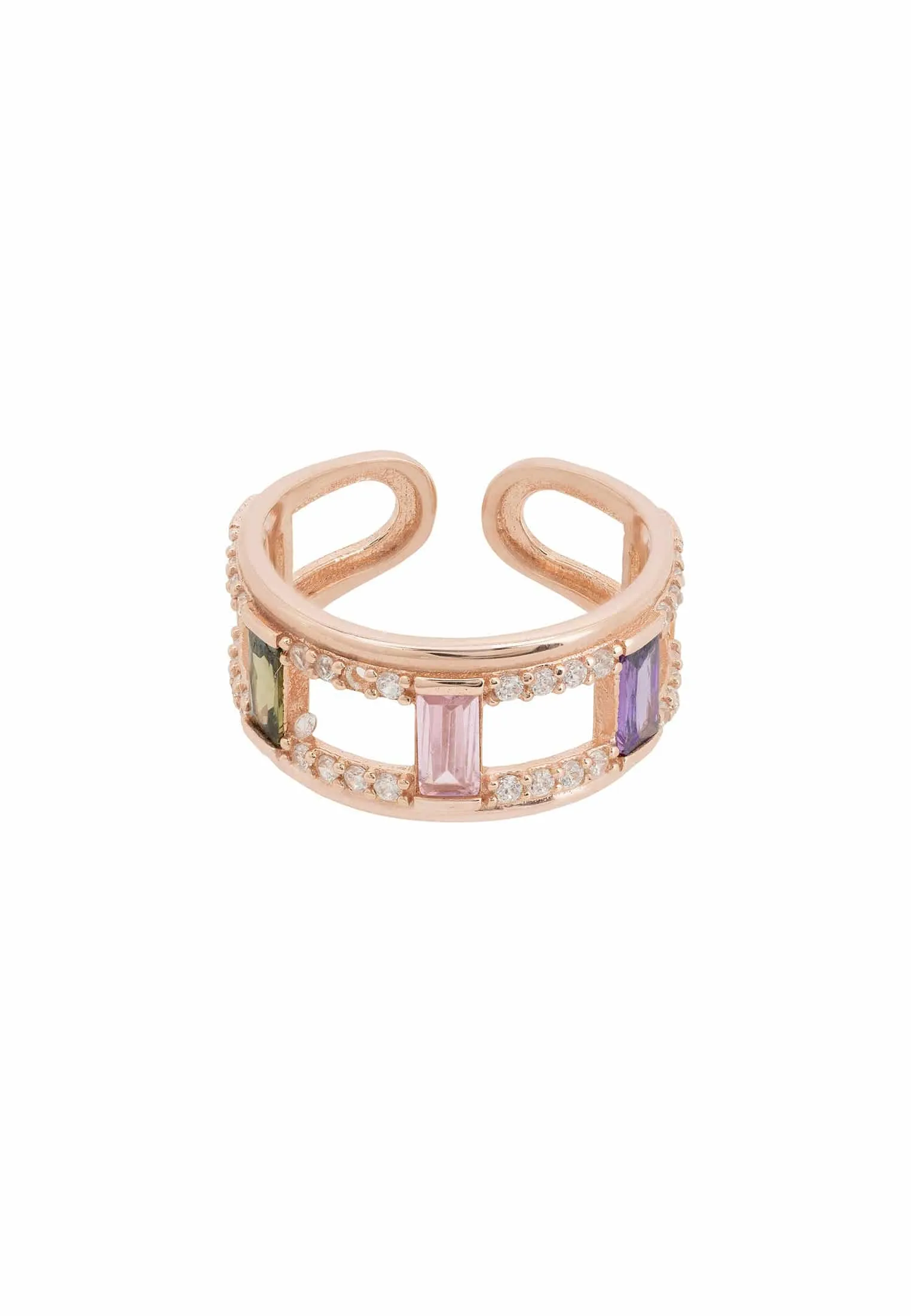 Ancona Adjustable Ring Rosegold