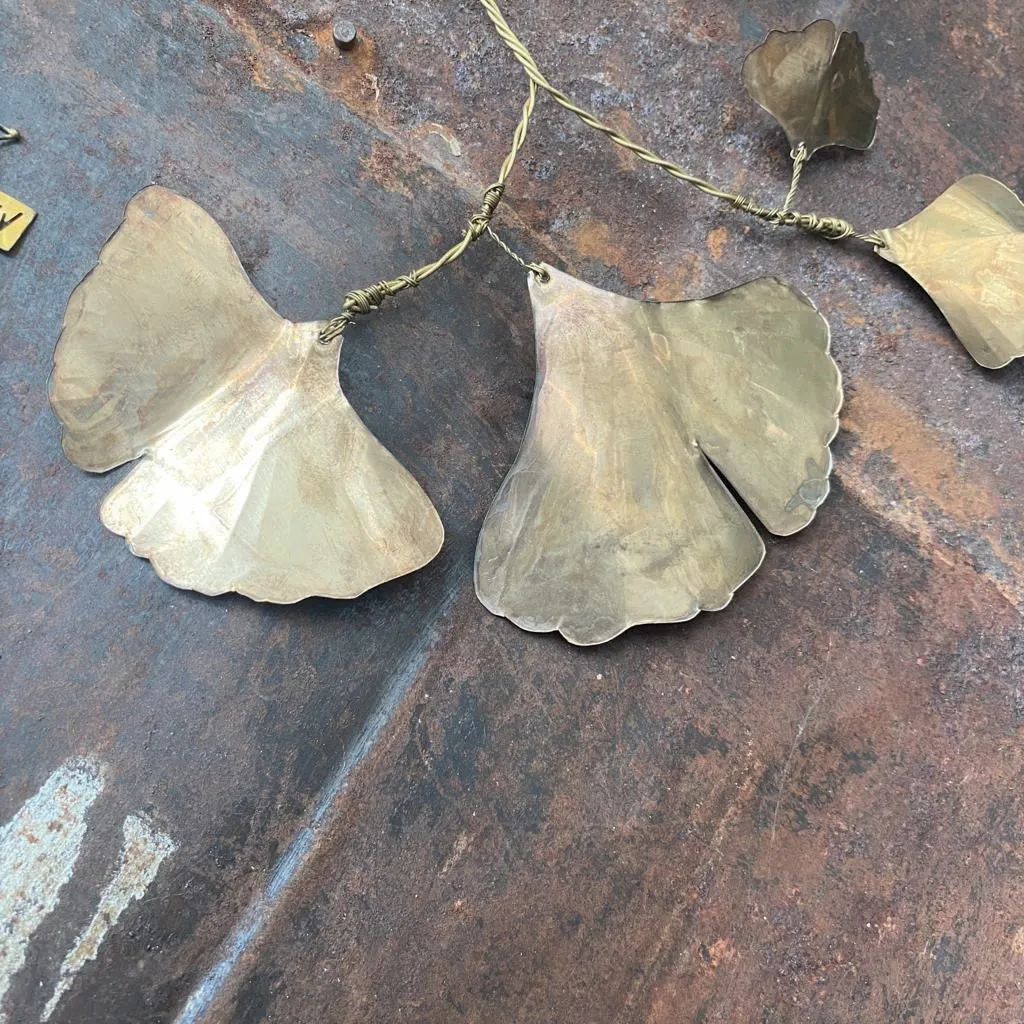 Antique Silver Ginkgo Hanging Decoration - Walther & Co, Denmark