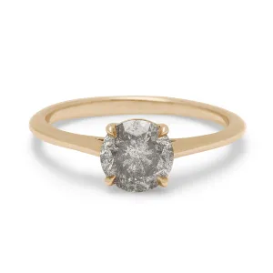 Bea Solitaire Ring - Yellow Gold & Grey Diamond (1.00ct)