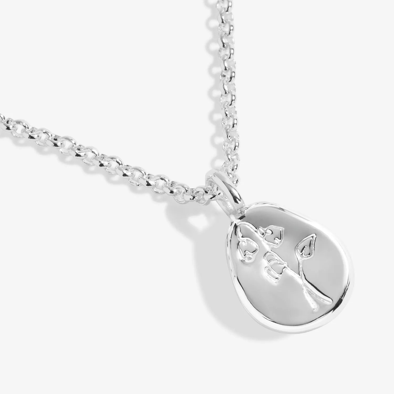 Birth Flower A Little May Lily Of The Valley Silver Plated Necklace 7463