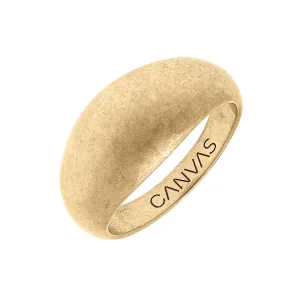 CANVAS Style - Daphne Statement Ring in Worn Gold