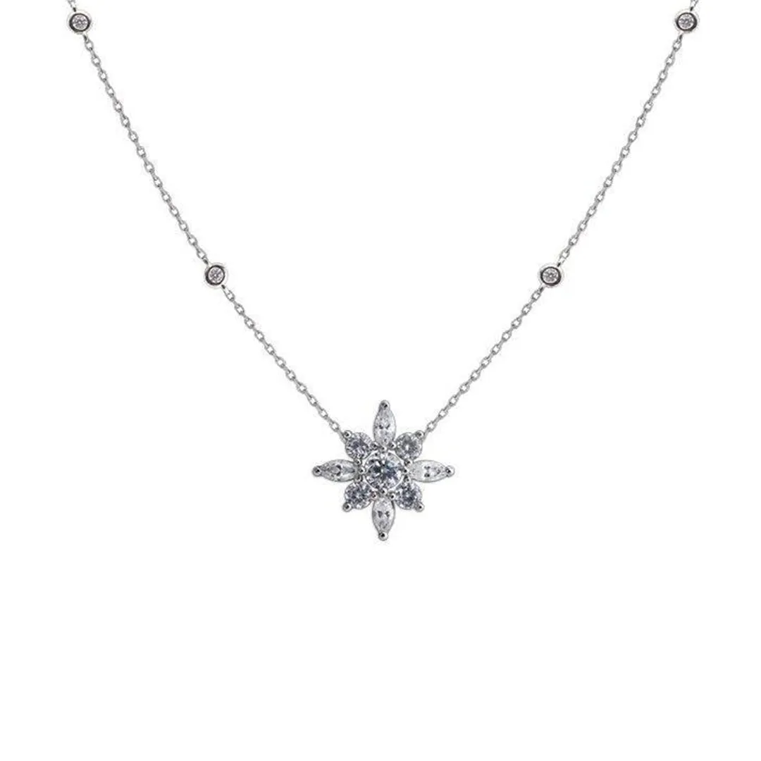 CARAT* London Sterling Silver Camelia Necklace