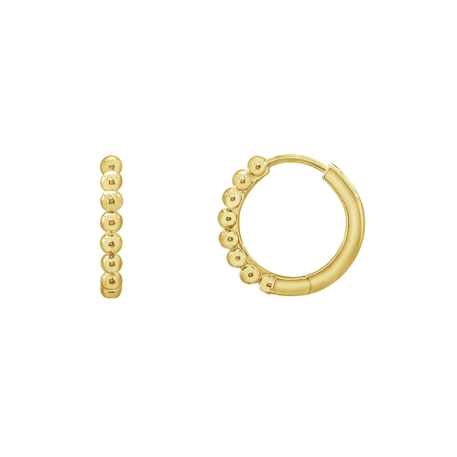 Classic Ball Huggie Hoop Earrings