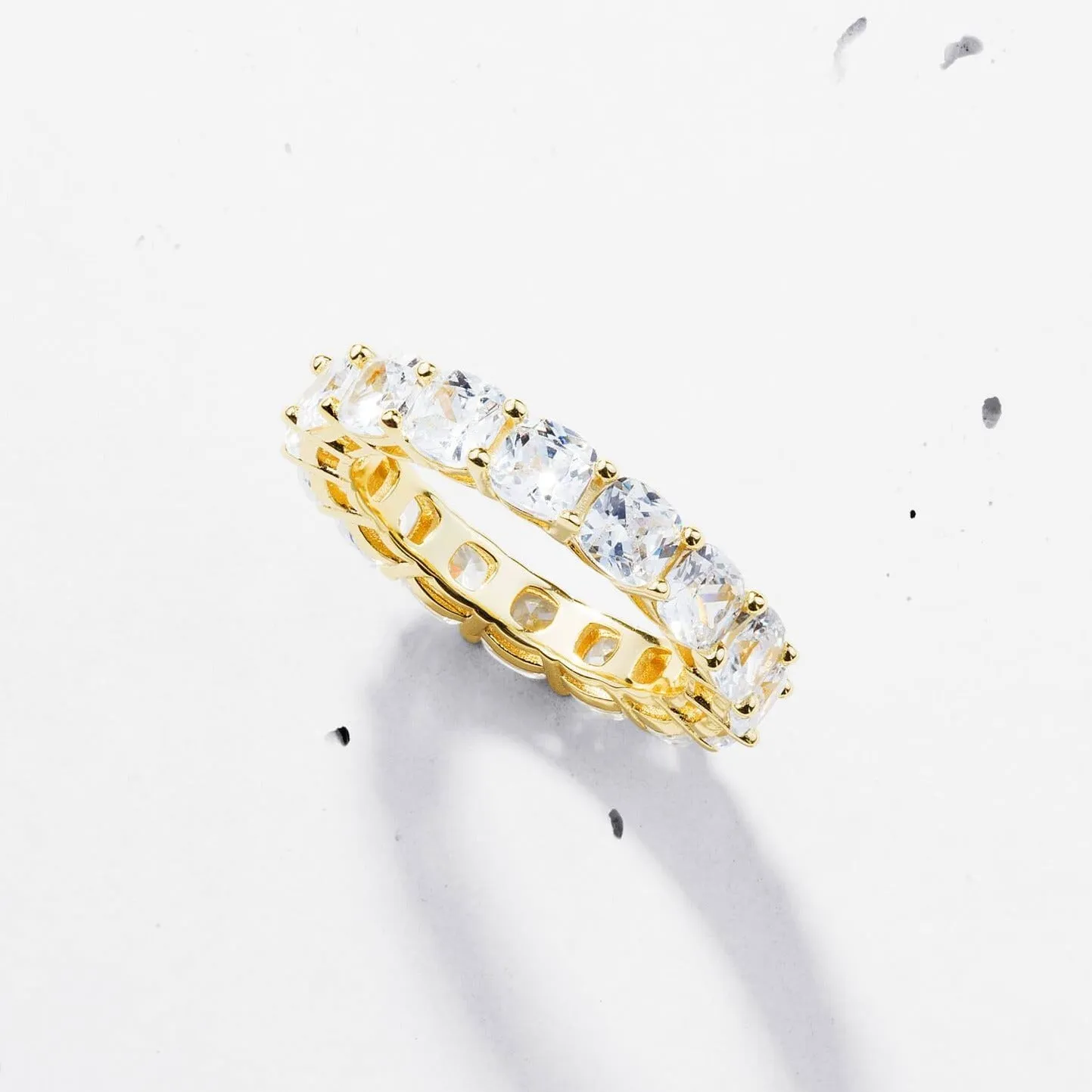 Cushion Cut Eternity Band