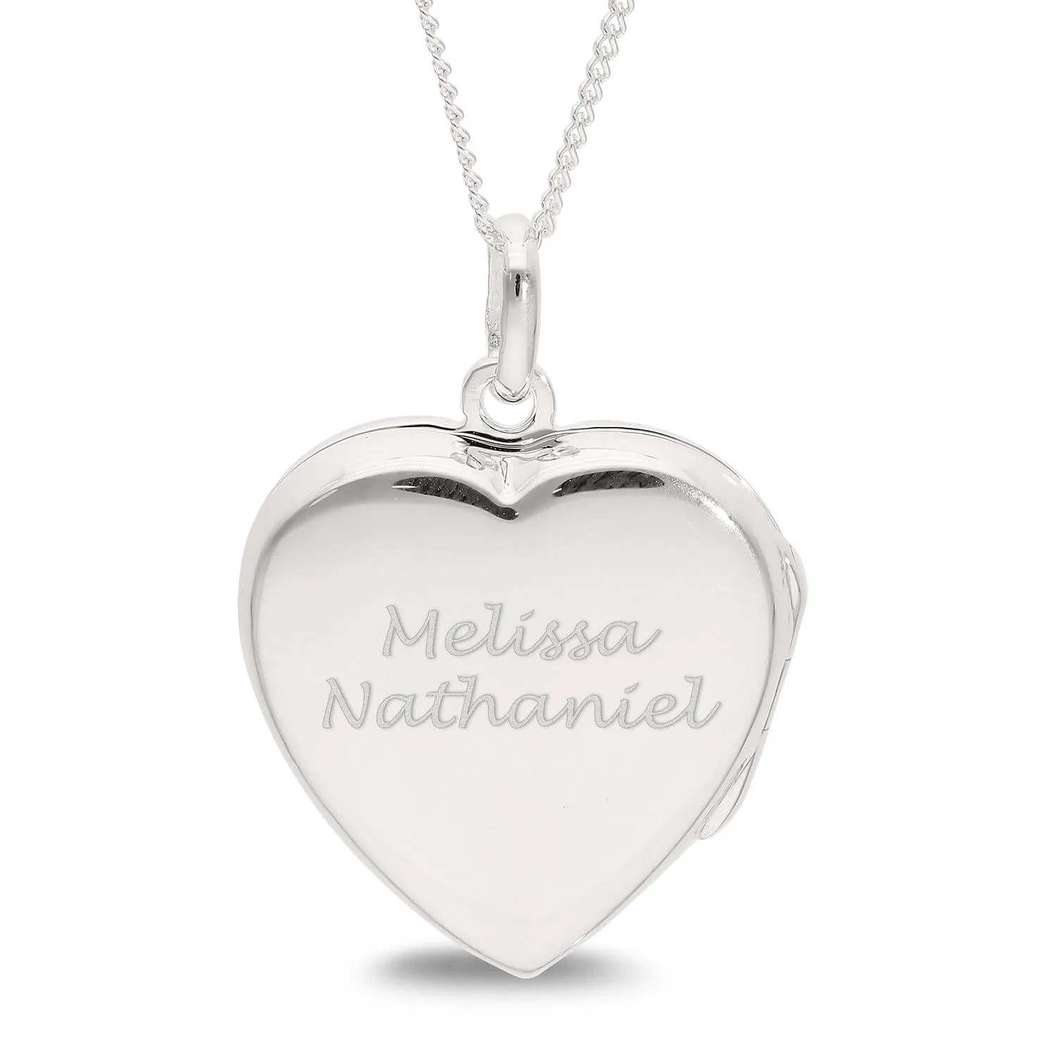 Custom Silver Claddagh Heart Locket Pendant Necklace