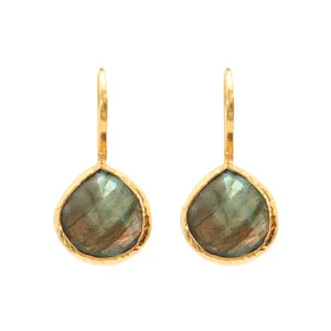 Earrings - Labradorite Teardrops