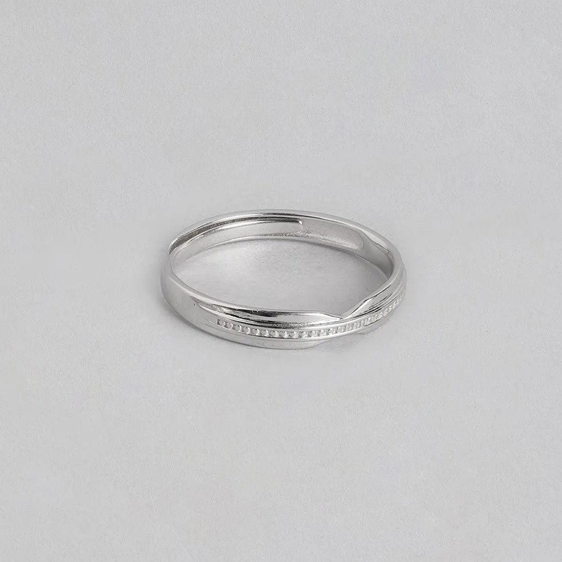 Elegant and Sleek 925 Sterling Silver Silver Ring For Him (Adjustable)