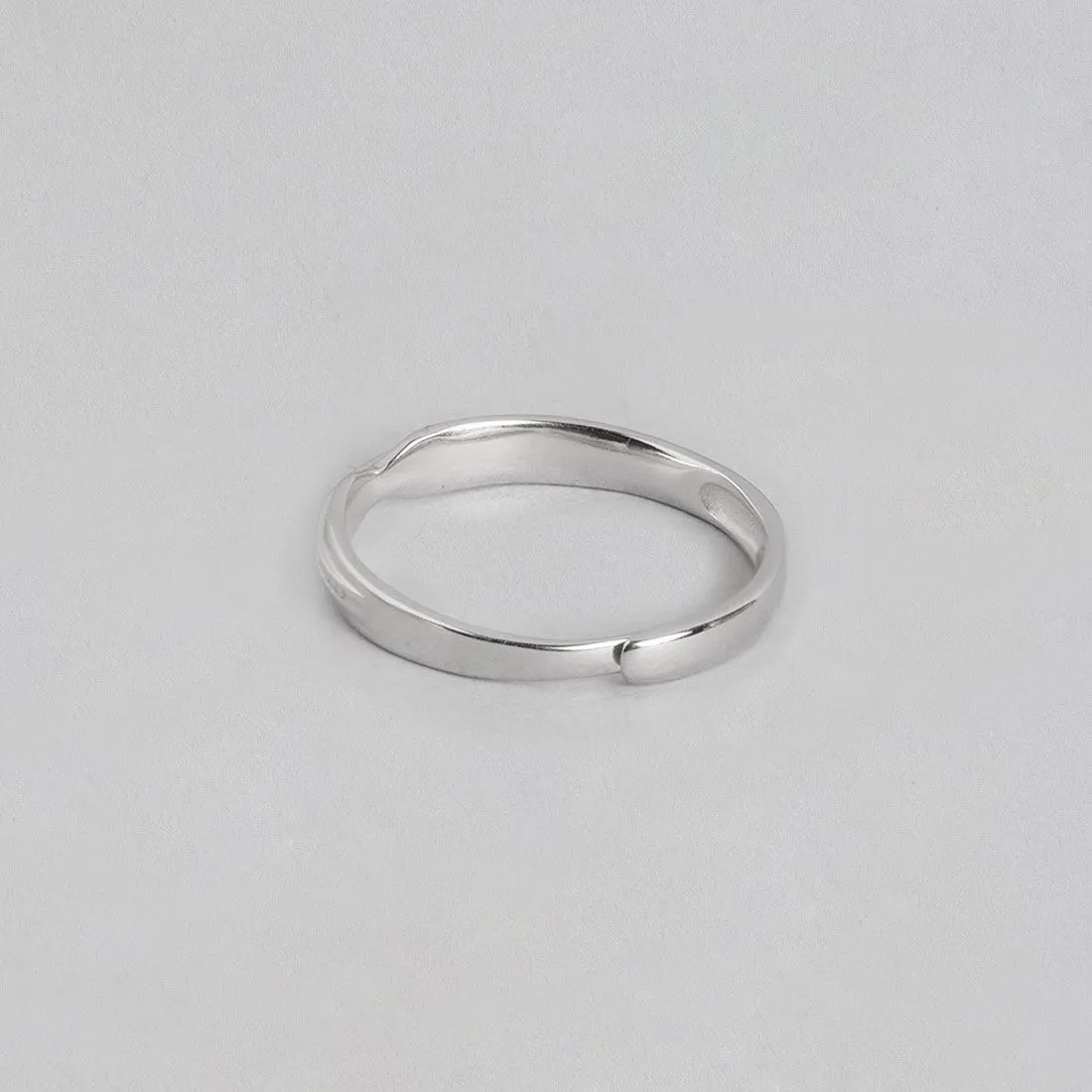 Elegant and Sleek 925 Sterling Silver Silver Ring For Him (Adjustable)