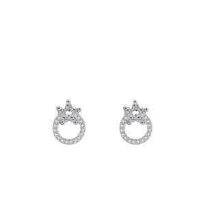 Elegant Korean Style Zircon Sterling Silver Earrings