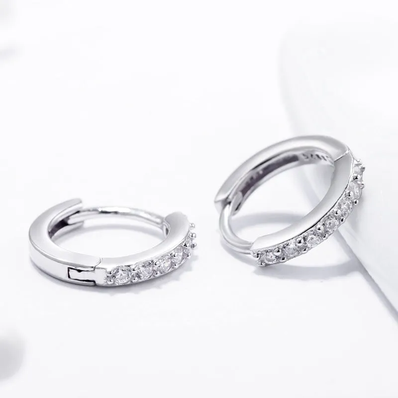 Elegant Zircon Sterling Silver Earrings for Wholesale Accessories