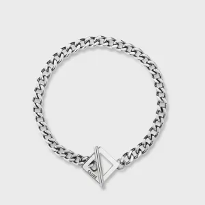 Essentielle Denim Chain Bracelet, Silver Colour