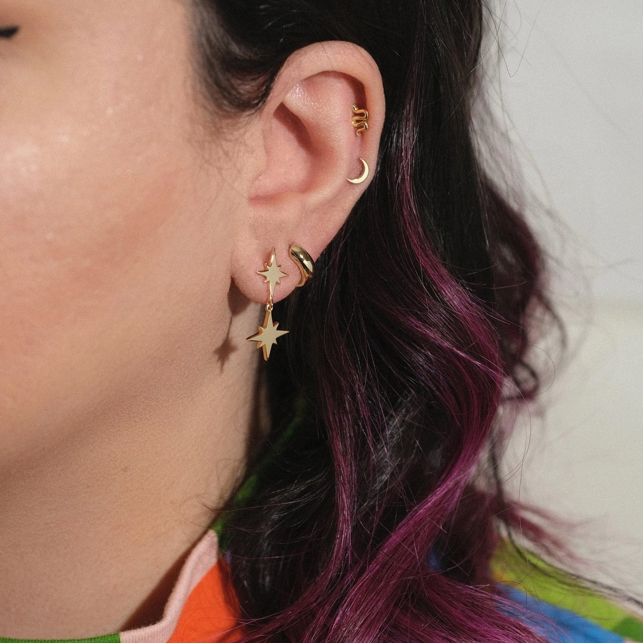 Fine Essentials - Classic chunky huggie hoop earrings