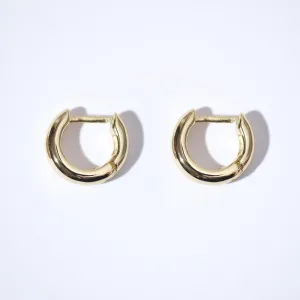 Fine Essentials - Classic chunky huggie hoop earrings