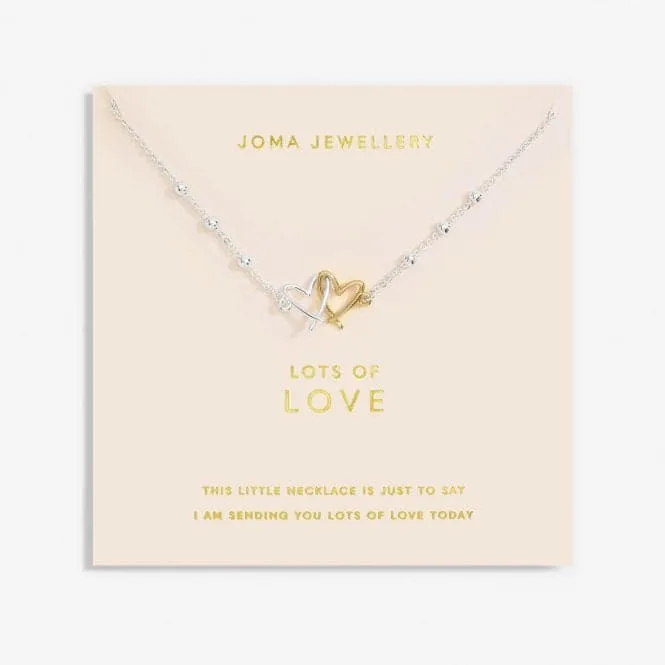 Forever Yours Lots Of Love Silver Gold Plated 46cm   5cm Necklace 6718