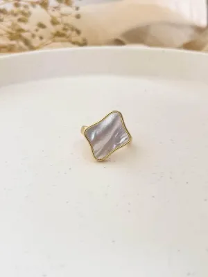 Freeform Pearl Statement Ring