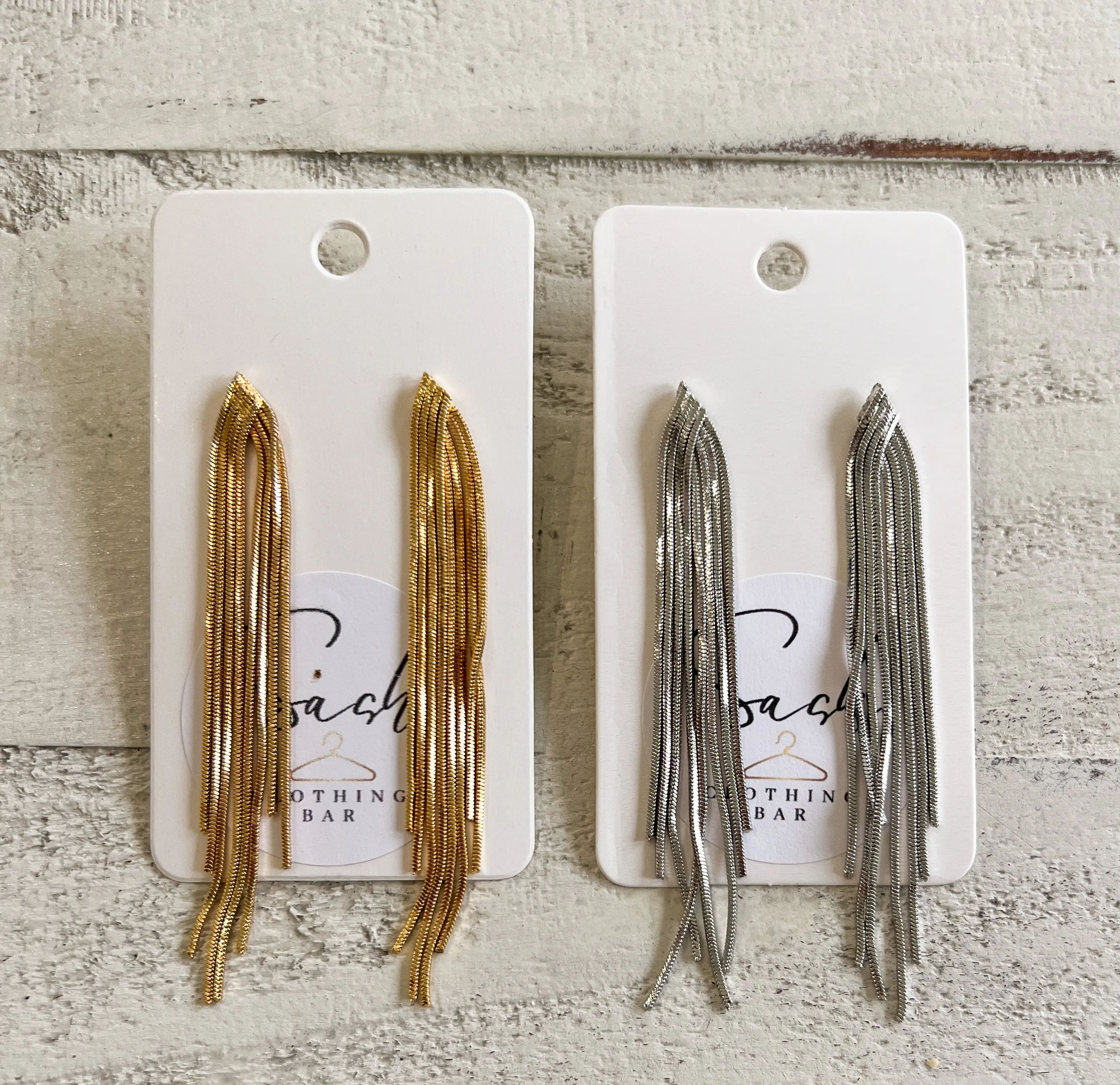 Fringe Metallic Earrings