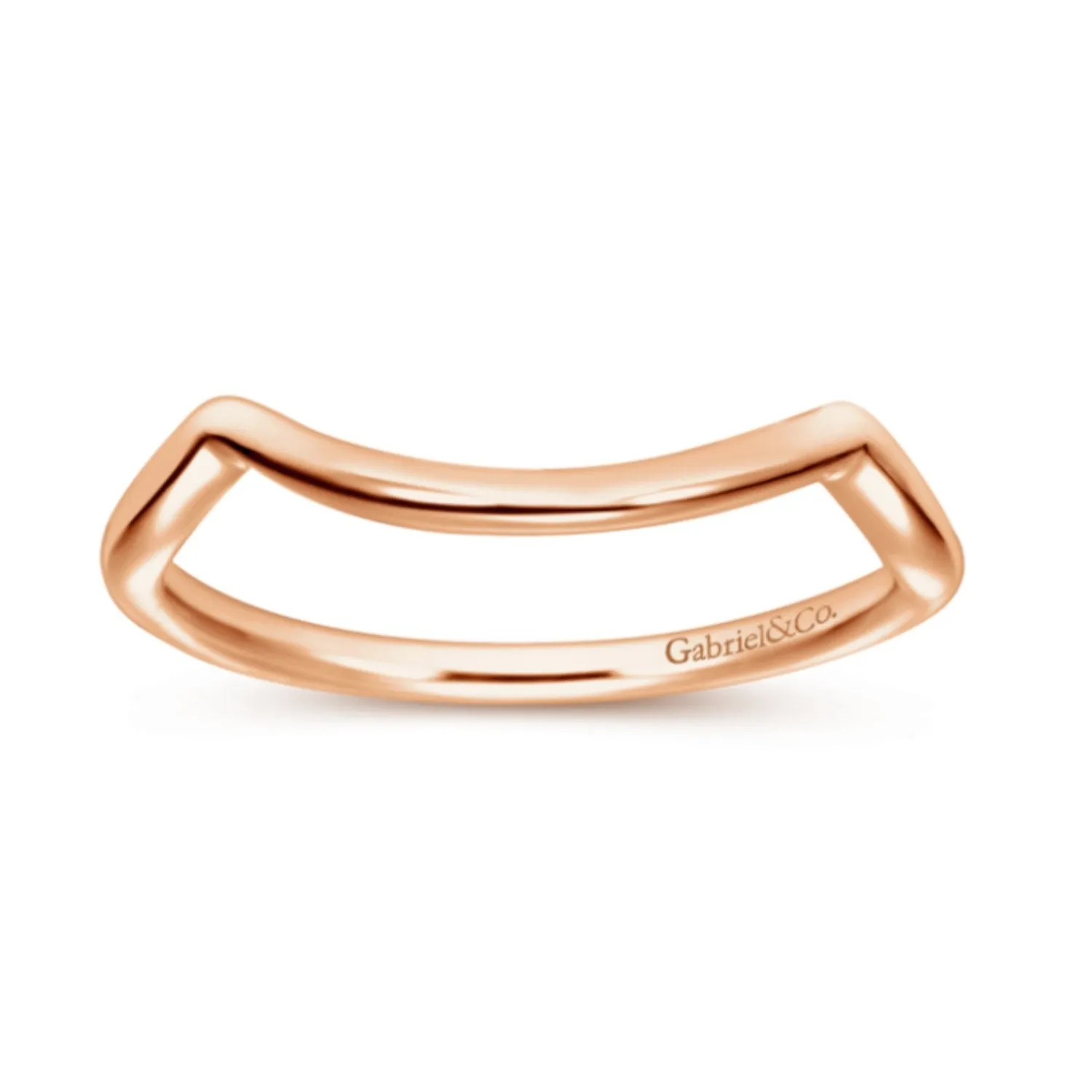 Gabriel & Co. "Celine" Curved High Polish Wedding Band