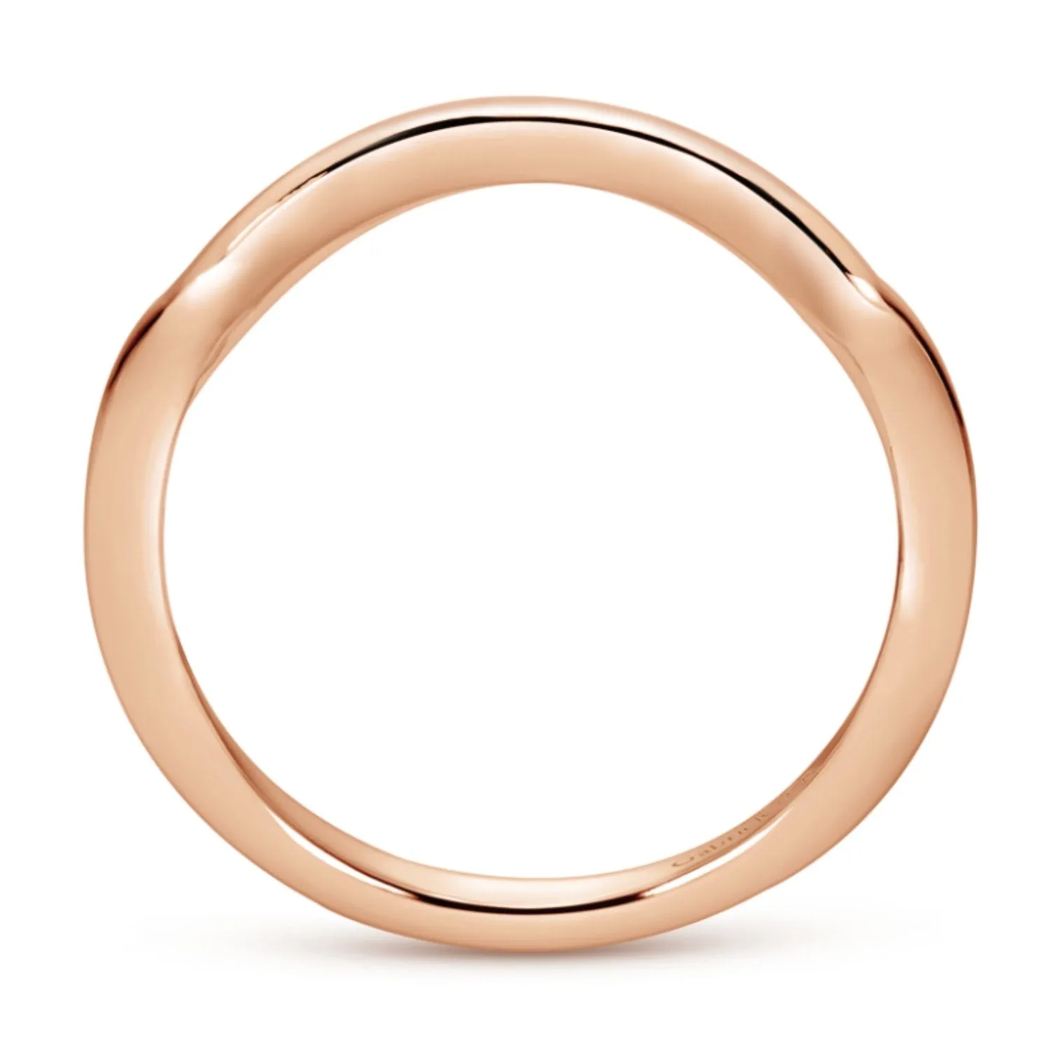 Gabriel & Co. "Celine" Curved High Polish Wedding Band