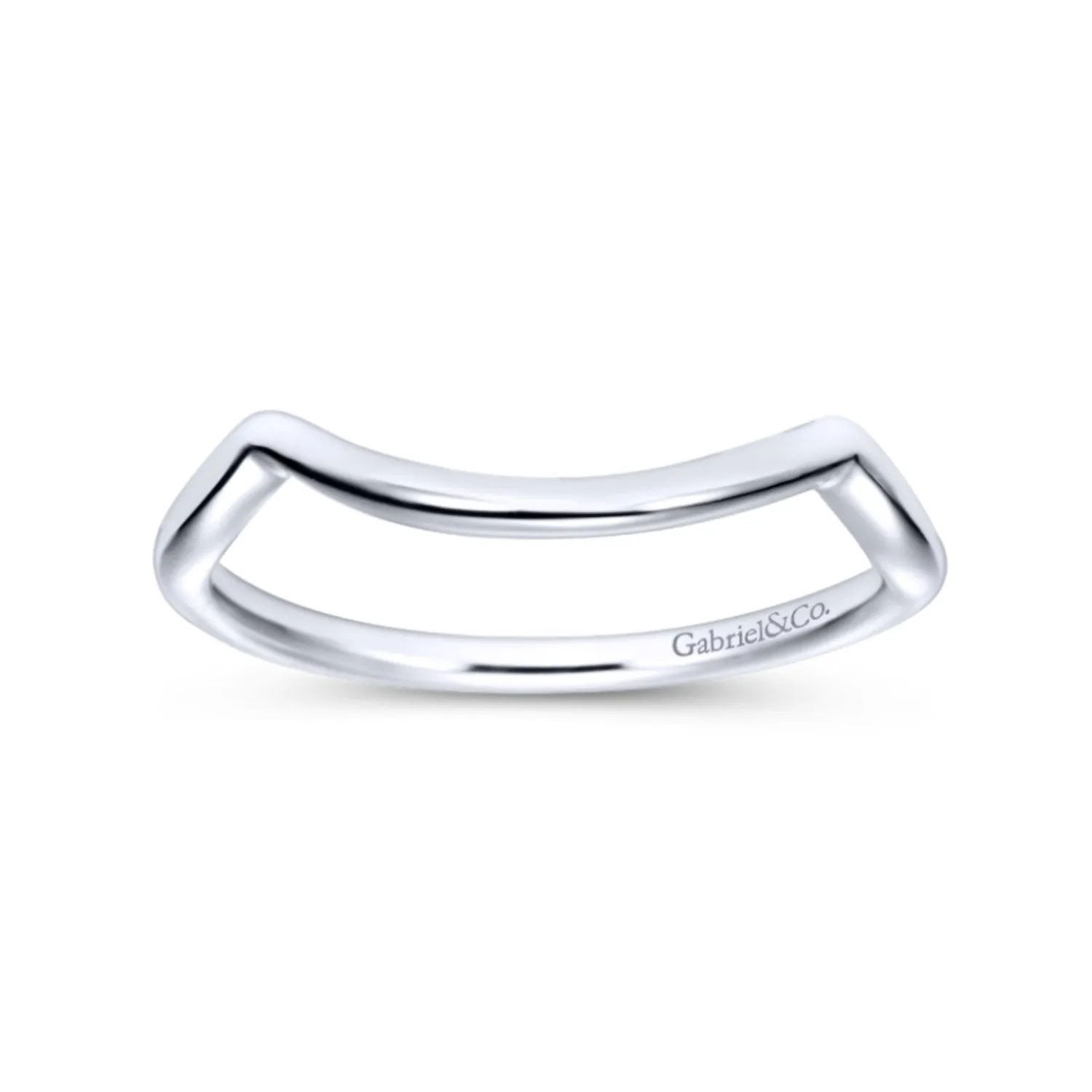 Gabriel & Co. "Celine" Curved High Polish Wedding Band