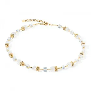 GeoCUBE® Iconic Nature White-Gold Necklace 3018/10-1416