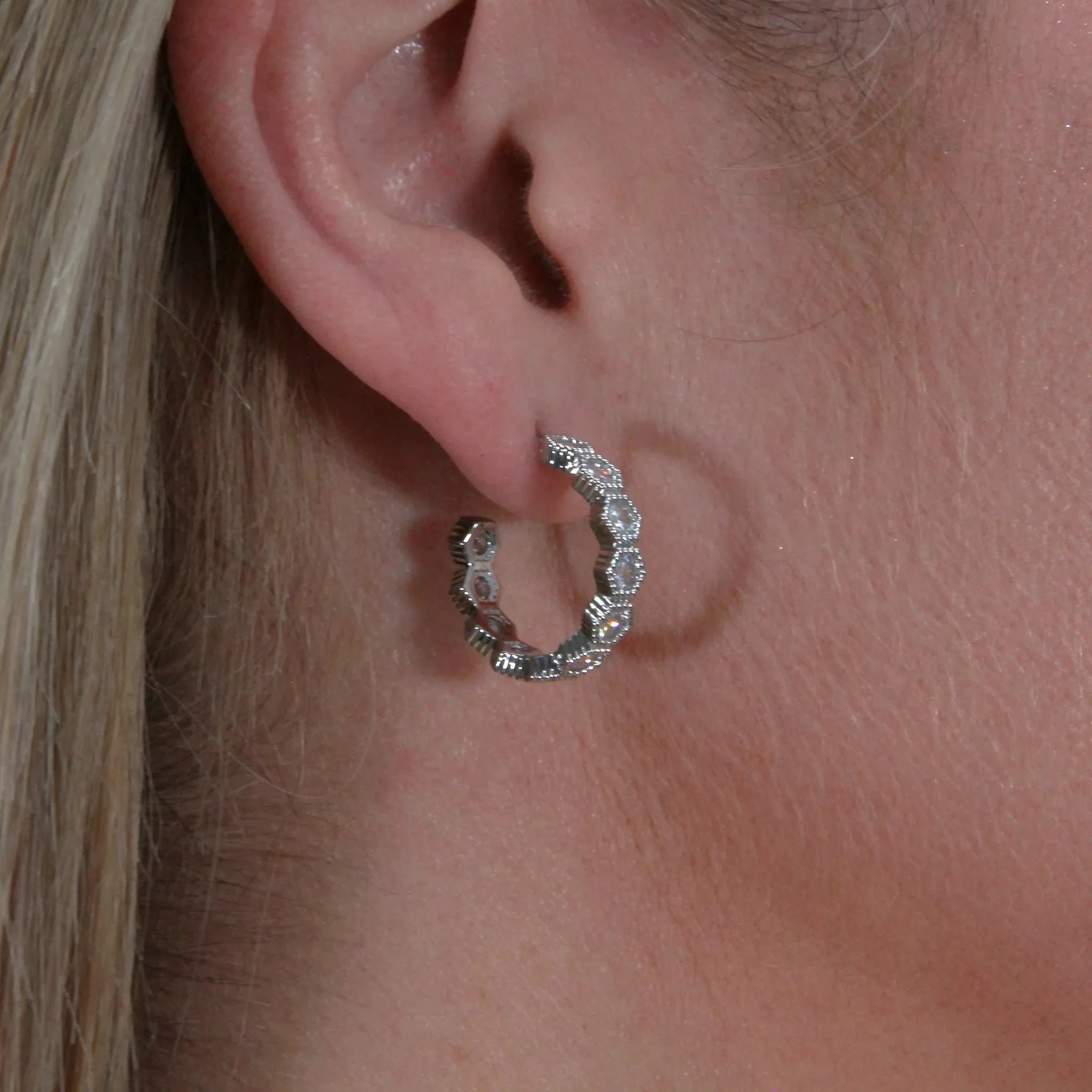 Harmony silver hoop earrings