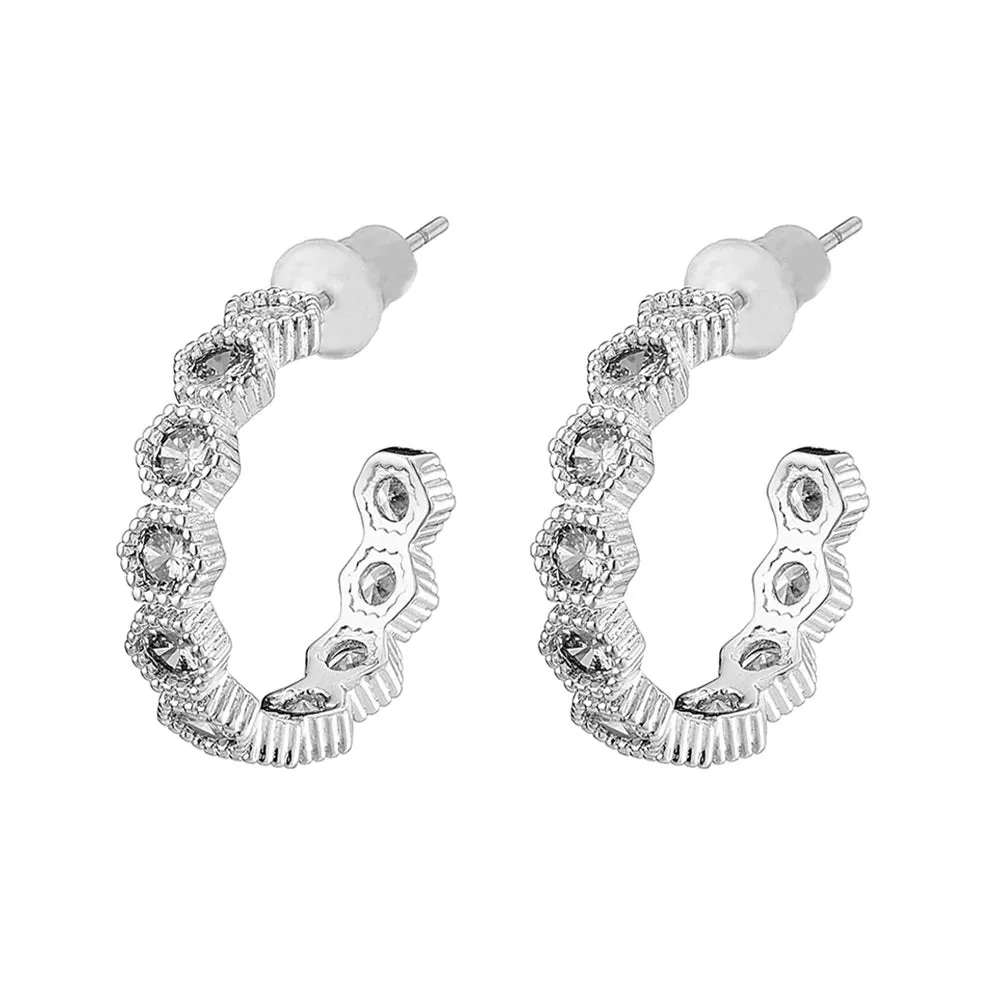 Harmony silver hoop earrings