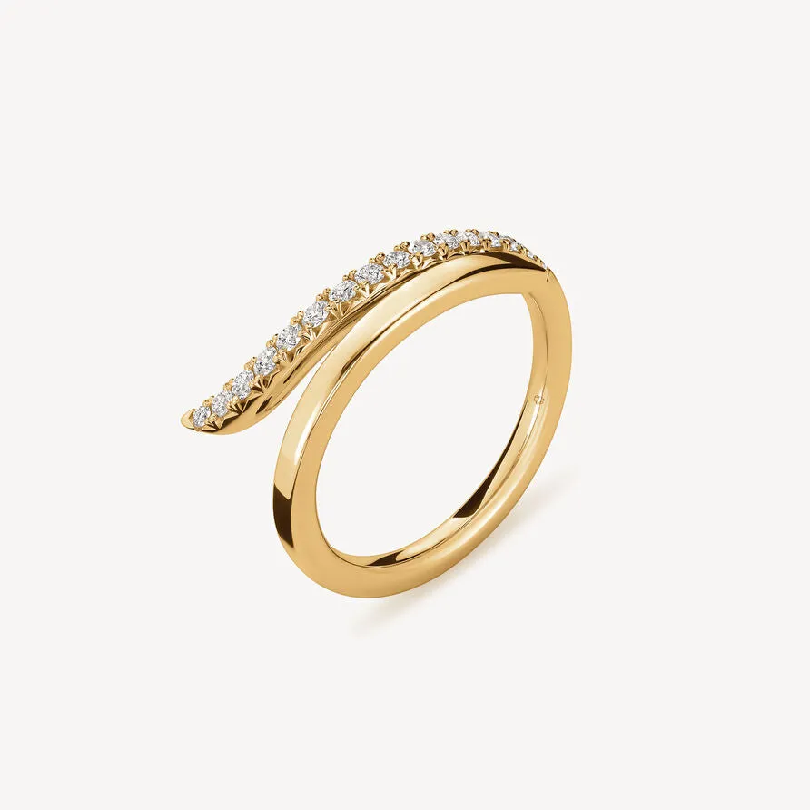 Hearts on Fire 18k Yellow gold Vela Collection Diamond Ring