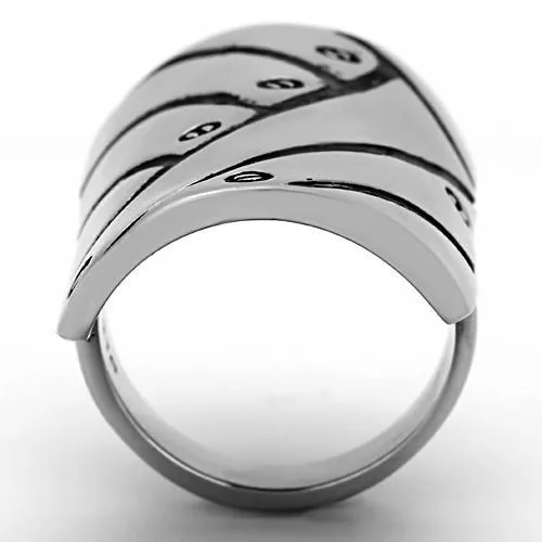 High polished (no plating) Stainless Steel Ring with No Stone for Women Style TK1010