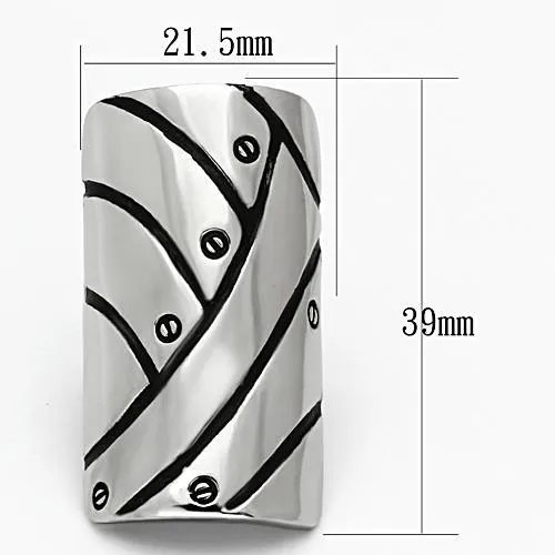 High polished (no plating) Stainless Steel Ring with No Stone for Women Style TK1010