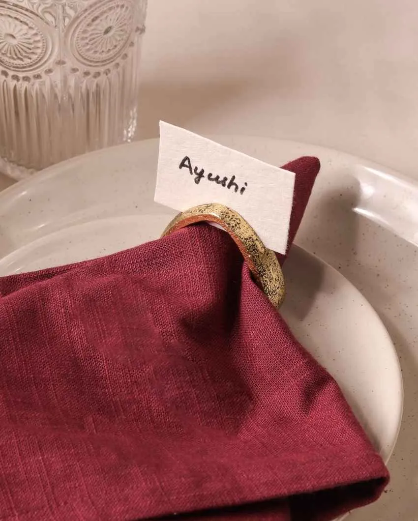 Innovative Triangle Napkin Rings With Name Tags Set | 2 x 2 inches