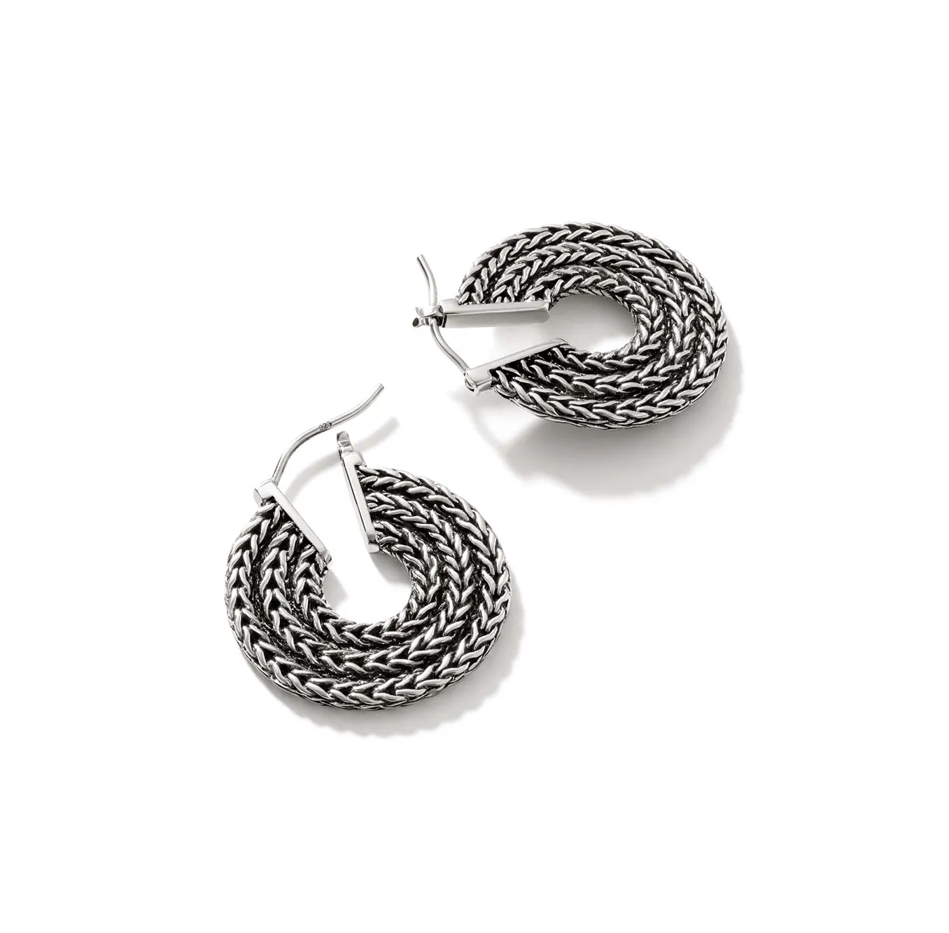 John Hardy Classic Chain Sterling Silver Hoop Earrings