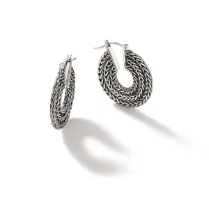 John Hardy Classic Chain Sterling Silver Hoop Earrings