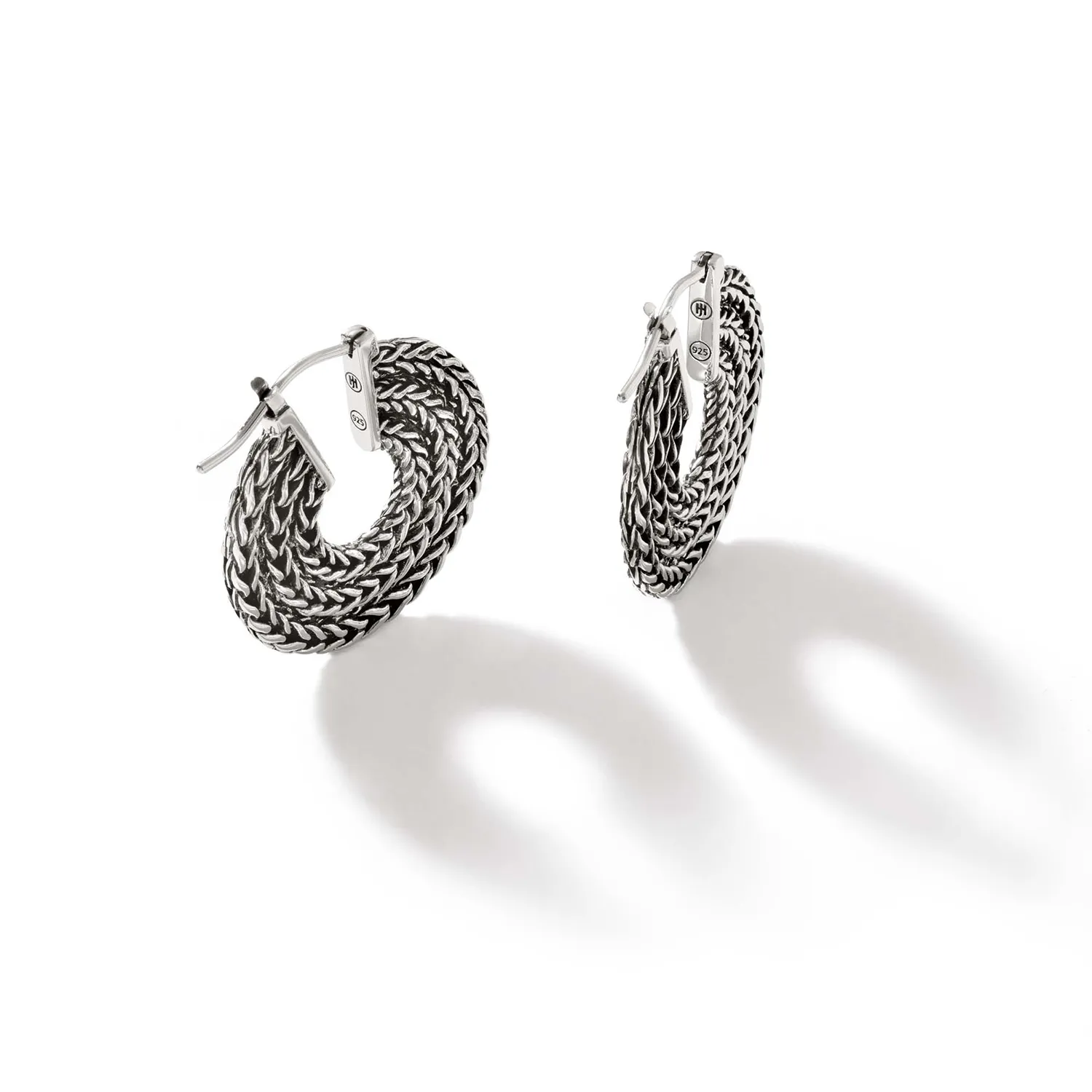 John Hardy Classic Chain Sterling Silver Hoop Earrings