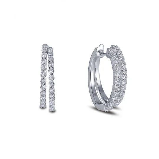 Lafonn Simulated Diamond Hoop Earrings in Sterling Silver (94640)