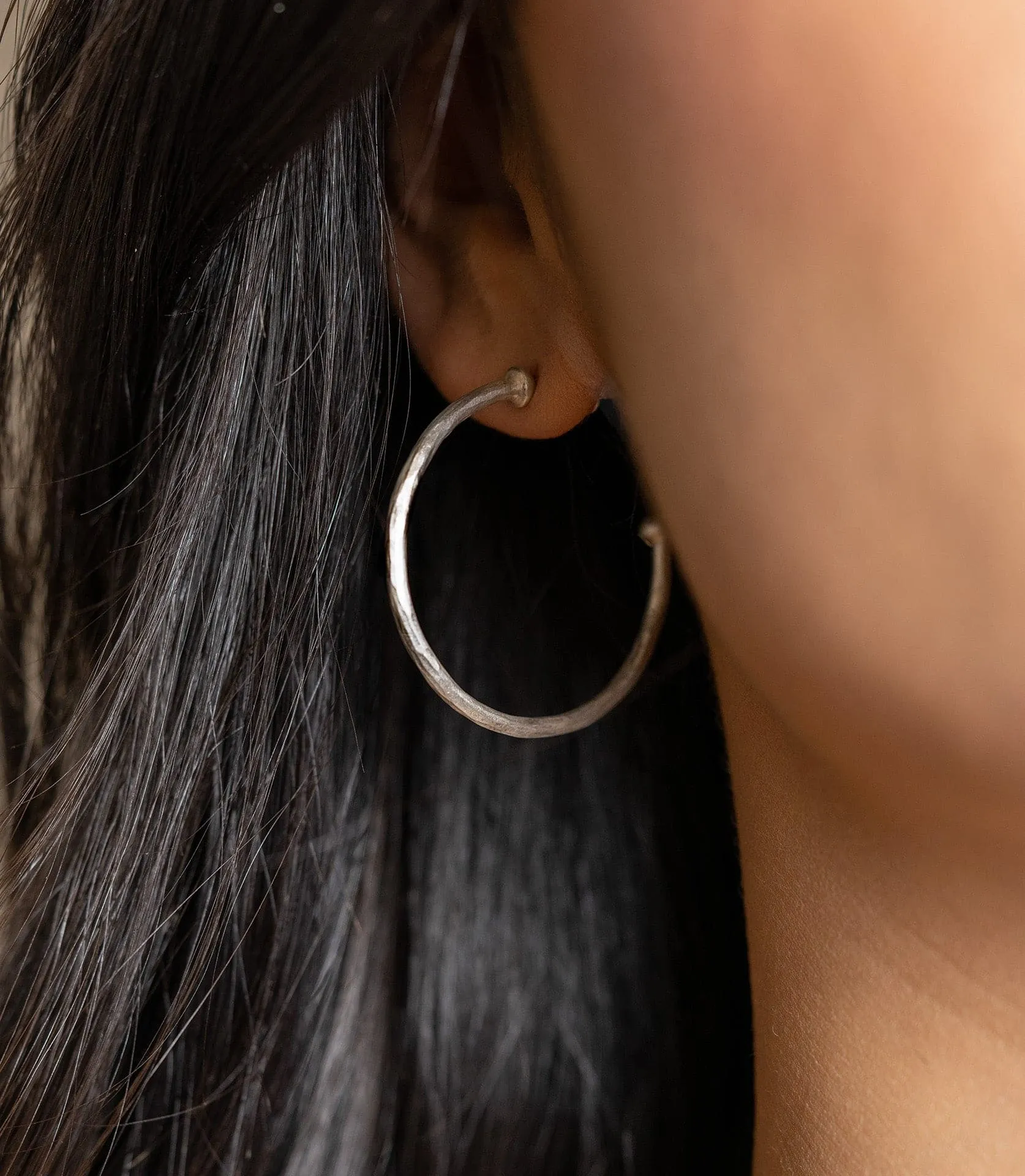 Lika Behar Sterling Silver Open Hoop Earrings