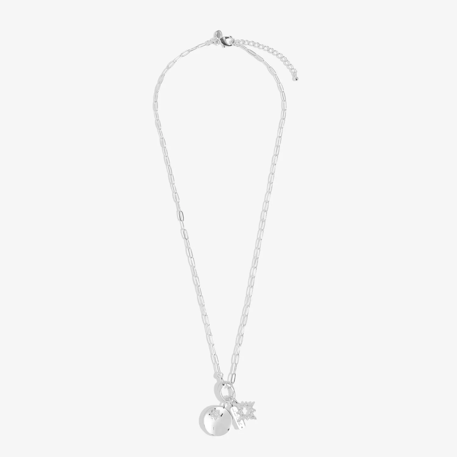 Little Links Oval Clasp Luck Charms Silver Plated Necklace 7549