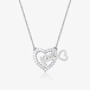 Love Key CZ studded Chain Locket